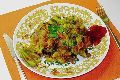 Zucchini - Erd&auml;pfel - Pfanne 2