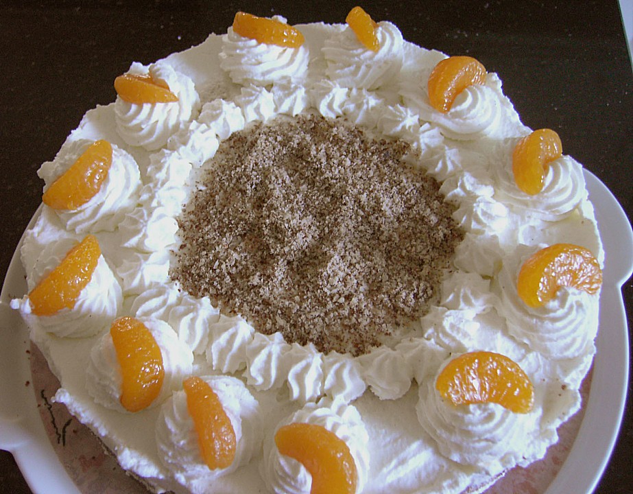 Nuss - Mandarinen - Sahne - Torte (Rezept mit Bild) | Chefkoch.de
