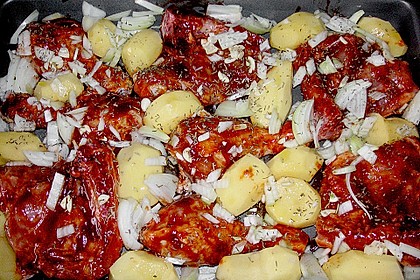 Hähnchen in Barbecuemarinade mit Kartoffeln 21