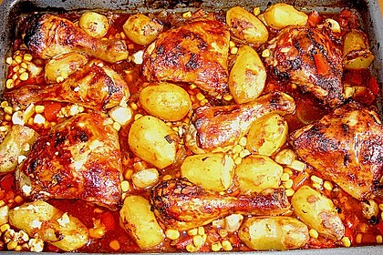 Hähnchen in Barbecuemarinade mit Kartoffeln 19