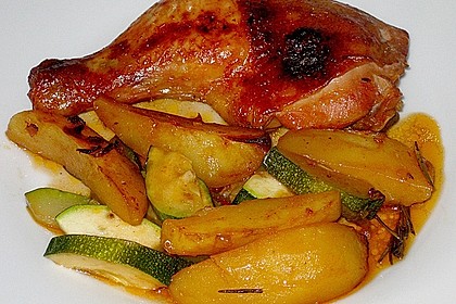 Hähnchen in Barbecuemarinade mit Kartoffeln