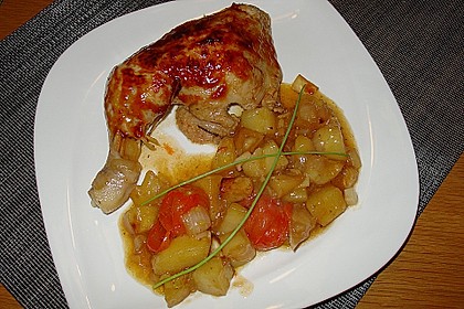 Hähnchen in Barbecuemarinade mit Kartoffeln 7