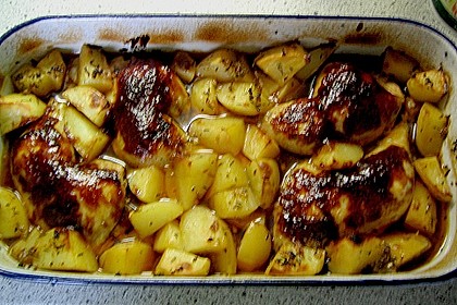 Hähnchen in Barbecuemarinade mit Kartoffeln 31