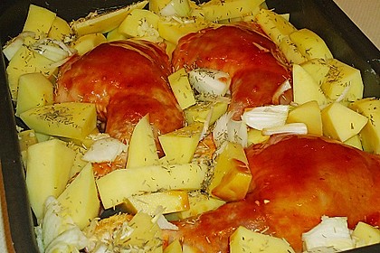 Hähnchen in Barbecuemarinade mit Kartoffeln 14