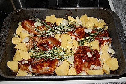 Hähnchen in Barbecuemarinade mit Kartoffeln 12