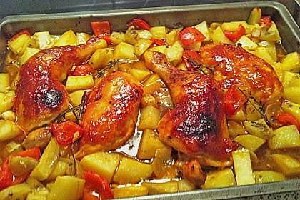Hähnchen in Barbecuemarinade mit Kartoffeln 4