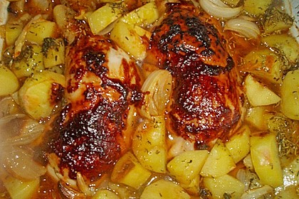 Hähnchen in Barbecuemarinade mit Kartoffeln 27