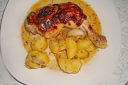 Hähnchen in Barbecuemarinade mit Kartoffeln 16