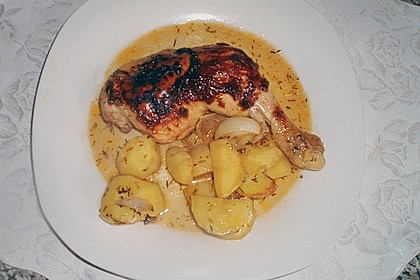 Hähnchen in Barbecuemarinade mit Kartoffeln 11
