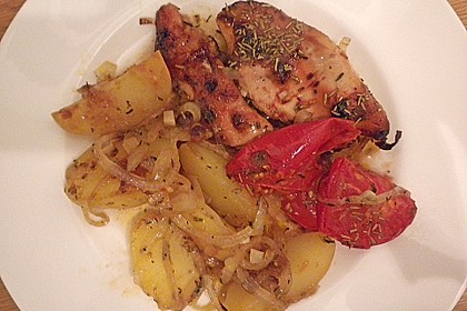 Hähnchen in Barbecuemarinade mit Kartoffeln 9