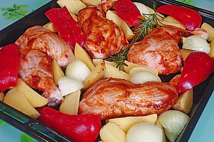 Hähnchen in Barbecuemarinade mit Kartoffeln 8
