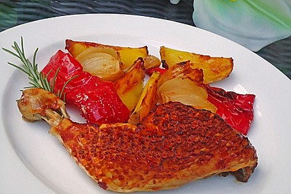 Hähnchen in Barbecuemarinade mit Kartoffeln 2
