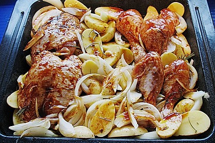Hähnchen in Barbecuemarinade mit Kartoffeln 10