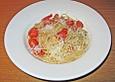 Knoblauchspaghetti mit frischen Tomaten