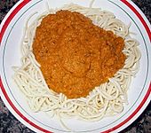 Spaghetti mit Karottensauce (Bild)
