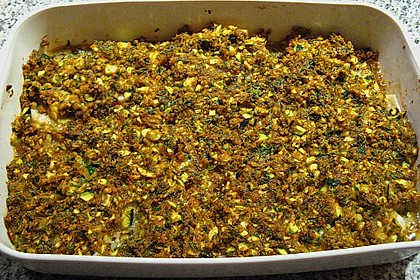 Fischfilet unter Zucchini - Kr&auml;uter - Kruste 10