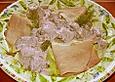 Pilzsalat mit Preiselbeer - Kr&auml;uter - Sauce und Eisbergsalat