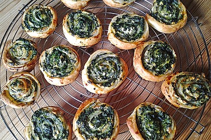 Blätterteig-Spinat-Schnecken 2