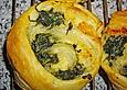 Bl&auml;tterteig - Spinat - Schnecken