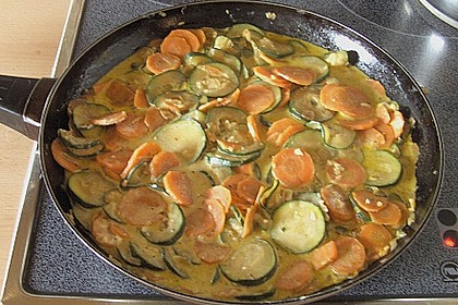 Nudeln mit Zucchini - Möhren - Sauce 5