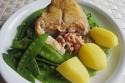 Skreitranchen mit Erbsenvariationen 4