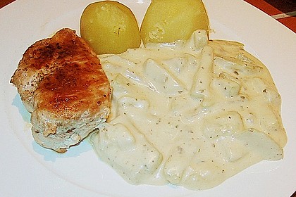 Kohlrabi in K&auml;sesauce