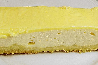 Topfenschnitten mit Vanillepuddingguss