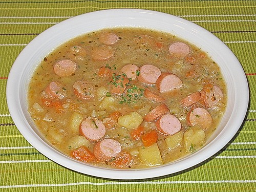 Kartoffelsuppe mit Würstchen - Meica