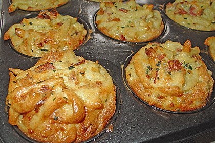 Sp&auml;tzle - Muffins mit Salat 3
