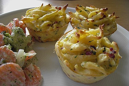Sp&auml;tzle - Muffins mit Salat