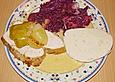 Putenbrust, gef&uuml;llt mit Spinat und Feta