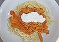 Spaghetti mit Gyros und Tzatziki