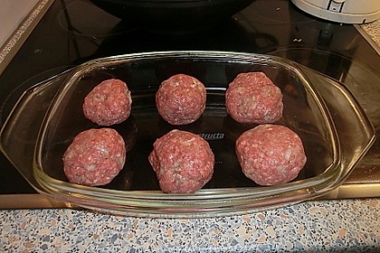 Hackfleisch - B&auml;llchen mit Gem&uuml;se &uuml;berbacken 1