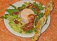 Lachstimbale mit Blattsalaten