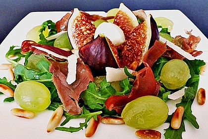 Warme Feigen auf Rucola mit Mozzarella 2