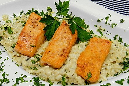 Gorgonzola - Risotto mit Lachs 1