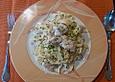 Tagliatelle mit Seelachs - Schnittlauch - Sauce