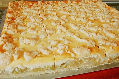 Streuselkuchen mit Rhabarber - F&uuml;llung