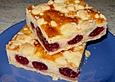 Quarkkuchen mit Kirschen und Streuseln - Blechkuchen, M&uuml;rbeteig