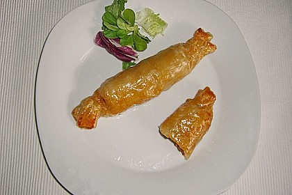 Frischk&auml;se - Hackfleisch - R&ouml;llchen in Bl&auml;tterteig 1