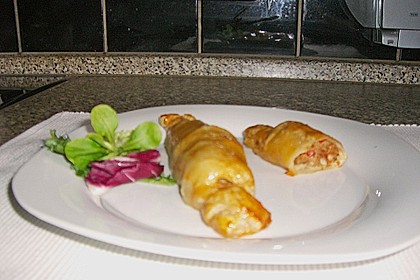 Frischk&auml;se - Hackfleisch - R&ouml;llchen in Bl&auml;tterteig 3