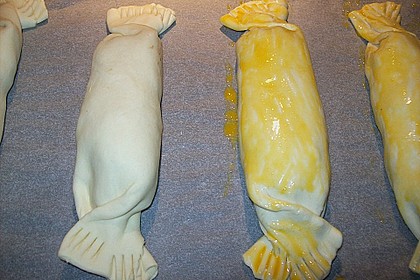 Frischk&auml;se - Hackfleisch - R&ouml;llchen in Bl&auml;tterteig 7