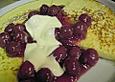 Quarkpfannkuchen mit Vanille - Kirschen