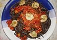 Pasta mit Tomaten und Garnelen