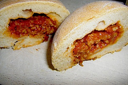 Weiche Brötchen gefüllt mit Hackfleisch 2