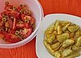 Rosmarin - Kartoffeln mit Tomatensalat
