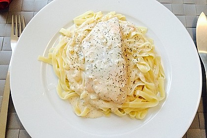 Pochierter Lachs in Sekt - Limetten - Sauce 7