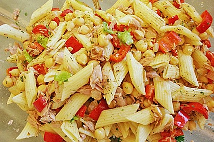 Fusilli - Salat mit Kichererbsen