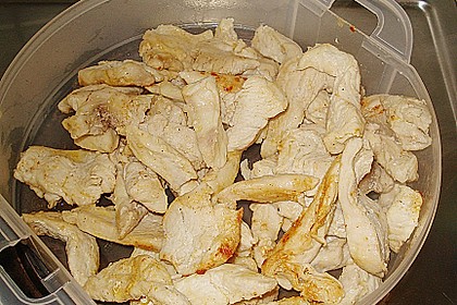 H&auml;hnchengeschnetzeltes mit Champignons und M&ouml;hren 1