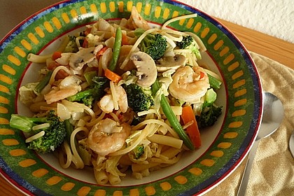 Spaghetti mit Garnelen 7